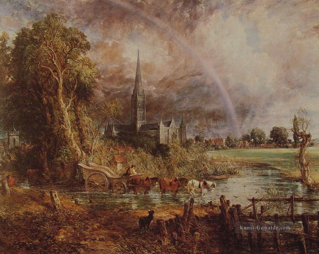 Kathedrale von Salisbury aus den Meadows Romantische Landschaft John Constable Strom Ölgemälde